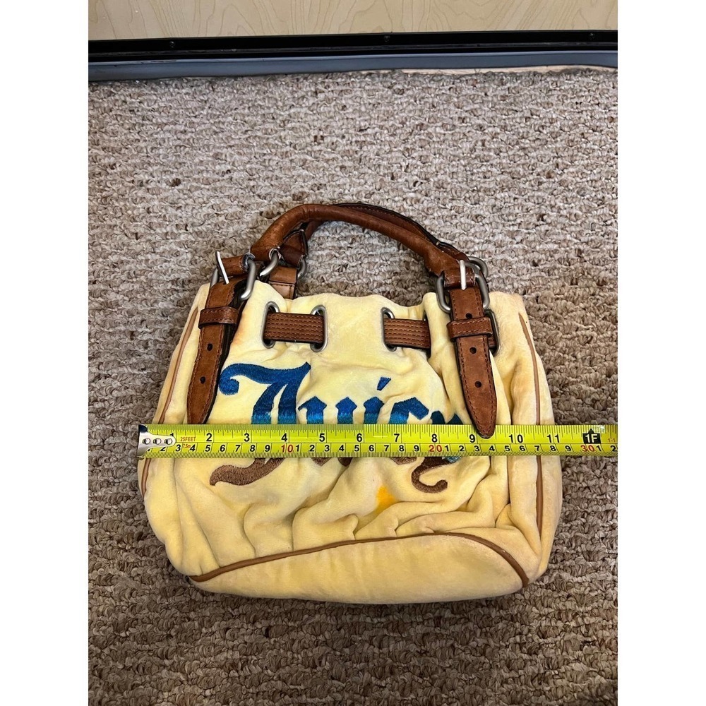 Juicy Couture RARE Yellow Velour Daydreamer Shoulder bag - Picture 8 of 12